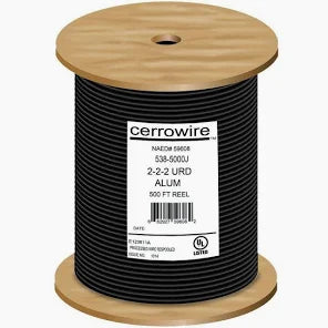 2-2-2 ALUM SERVICEWIRE 500FT