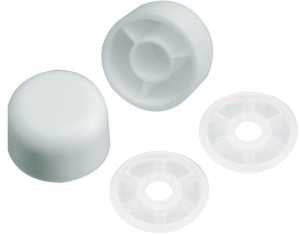 PP835-30 CAPS ROUND WHITE
