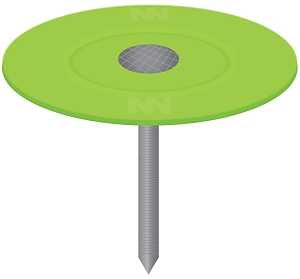 CAP NAIL, 1 IN L, FLAT HEAD,