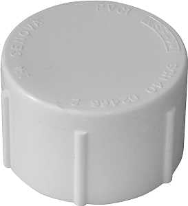 PIPE CAP, 1/2 IN, FPT, PVC,