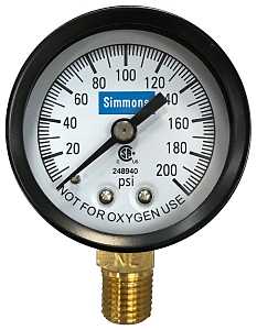SIMMONS 1306 PRESSURE GAUGE,