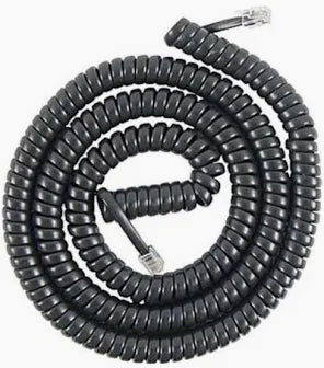 TELEPHONE CORD, BLACK SHEATH