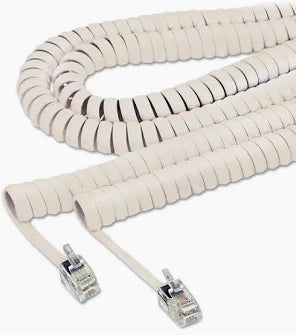 TELEPHONE CORD, WHITE 25FT
