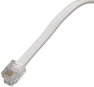 TELEPHONE CORD, WHITE SHEATH