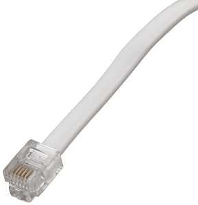TELEPHONE CORD, WHITE SHEATH