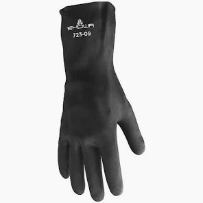 WA8723A GLOVE SHT BLACK PVC