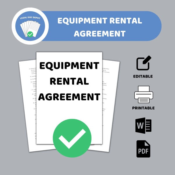 EQUIPMENT RENTAL DEPOSIT