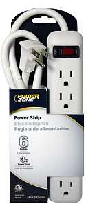 POWER OUTLET STRIP, STRAIGHT