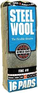 STEEL WOOL, #0 GRIT, FINE, G