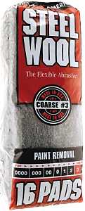 STEEL WOOL, #3 GRIT, COARSE,